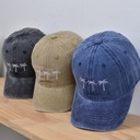 Water-washing Embroidery Retro Sun Hat For Women 