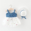 Girls' Dress with a Denim and Tulle Mix Design – A Modern Feminine Touch