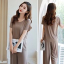 Summer Ice Silk Pajama Set – Two-Piece Short-Sleeved Suit