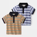 Casual Style Children's Short Sleeve Top with Lapel Design