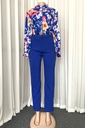 Elegant women's two-piece set with modern prints and a refined European design