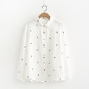 Women's Long-Sleeve Shirt – Featuring Autumn Leaves Print for an Elegant Look