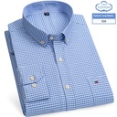 Men's long-sleeved cotton shirt with a slim fit – ideal for business and casual looks