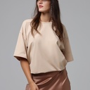 Women's short-sleeve blouse made of soft, pure cotton for comfortable wear