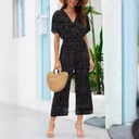 Elegant women's jumpsuit with a stylish floral print