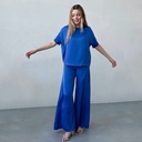 Solid color pajama set, soft and comfortable—perfect for daily relaxation