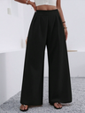 Elegant wide-leg pants in a solid color with side pockets