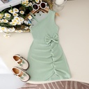 Summer girls' dress with elegant straps for a soft and charming look