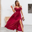 One-shoulder long evening dress with an elegant and attractive design