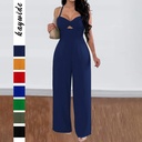 Elegant women's jumpsuit with a sleeveless design and wide-leg cut