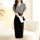 Elegant women’s dress with a slim fit inspired by modern European style