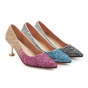 High-heeled shoes with an elegant design embellished with crystals