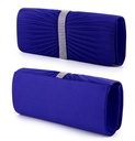 European and American style evening bag with elegant pleats and sparkling crystals