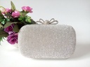 Women's evening bag adorned with rhinestones and an elegant chain