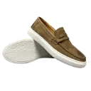 Men’s casual genuine calf leather shoes with a soft sole and classic design