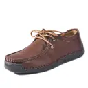 Men's Casual Lace-Up Shoes with Hand-Stitched Details – Suitable for Daily Wear