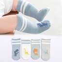 Baby socks with cartoon heat transfer design