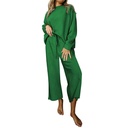Women’s Casual Set with Textured Fabric and Drawstring Waist