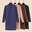 Elegant loose blouse with a mid-length cut, long sleeves, and a half-high collar