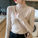 Slim Fit Knitted Long Sleeve Blouse – Elegant and Versatile Western Style