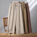 Women's Lightweight Straight-Leg Casual Pants with Drawstring