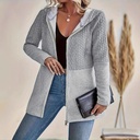 Women's Plus Size Casual Loose Jacket with Patchwork Design