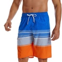 Gradient Men's Beach Pants Blue Stripe Sports Short-length Pants Waterproof Pants