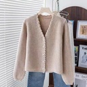 Women’s Knitted Cardigan – Versatile V-neck Outerwear