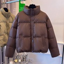 Women’s Thick Padded Jacket with Stand Collar