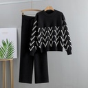 Elegant Two-Piece Set – Slim Sweater with Wide-Leg Pants for a Modern Look