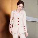 Women's Business Suit with Bell-Bottom Trousers