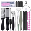 A professional complete pedicure set for foot care, includes a foot file and callus and dead skin remover — for a perfect care experience at home or in beauty salons.