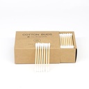 200-Piece Disposable Cotton Swabs in Kraft Paper Box