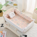 Foldable Portable Baby Crib with High Border Protection for Safe and Pressure-Free Sleeping