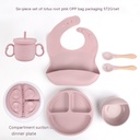 Six-Piece Baby Tableware Set – Includes Spork, Bib, and Cup