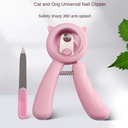 Professional pet nail clipper with stainless steel blades and a comfortable handle for trimming cat and dog nails