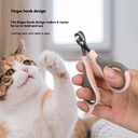 Portable household pet nail clipper with a round positioning hole for safe and easy trimming