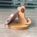 Solid Wood Cartoon Puppy Phone Stand