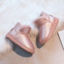 Winter girls' boots lined with cotton and thick fur for extra warmth