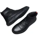 Men’s high-top leather shoes with a modern casual design