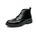 حذاء رجالي عالي الساق من الجلد بتصميم بريطاني