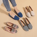 Pumps Round Head Woven Shallow Mouth Flying Woven Women's Flat Bottom