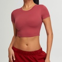 Short women’s top with a slim, body-hugging fit