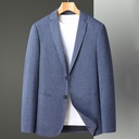 Men’s Solid-Color Single-Breasted Jacket