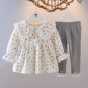 A two-piece set for girls with a modern Western design