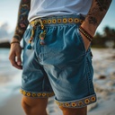 Summer Men's Vintage Holiday Beach Shorts