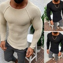 Men's Crew Neck Pullover Sweater Knitwear Solid Color Casual