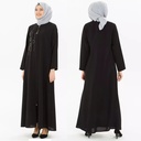 عباءة نسائية أنيقة شرق أوسطية مزينة بحجر الراين وسحاب