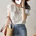 Irregular Ruffled Sweet Temperament Top For Women
