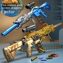 Manual Shell Throwing Soft Bullet Gun Five-claw Golden Dragon Magazine Feeding Toy